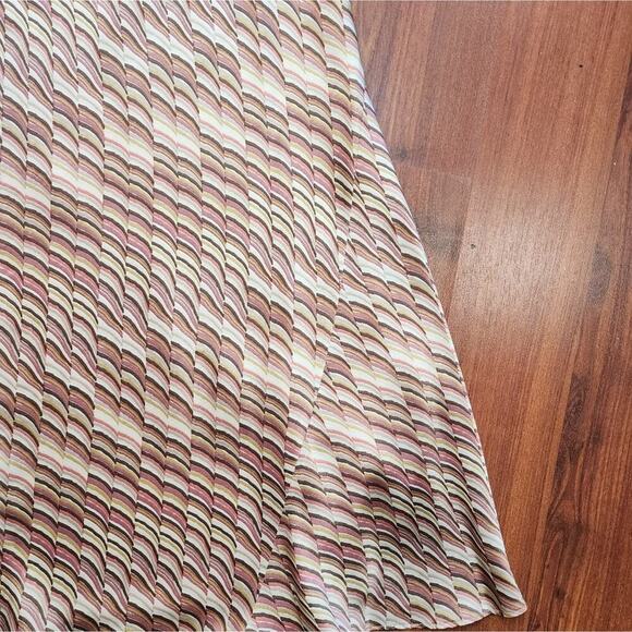 LAFAYETTE SILK PINK/BEIGE SILK SKIRT WITH SIDE ZIP SIZE 10 - Picture 4 of 7